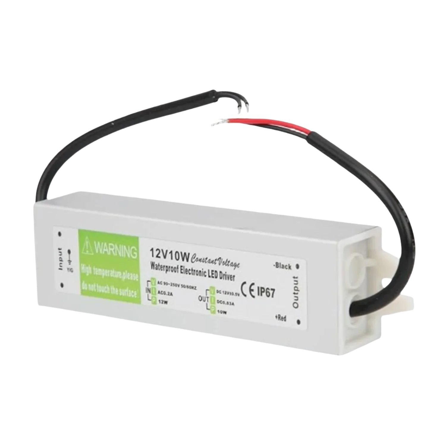 AC To DC 12V 10W LED Power Supply With IP67 Waterproof – REES52