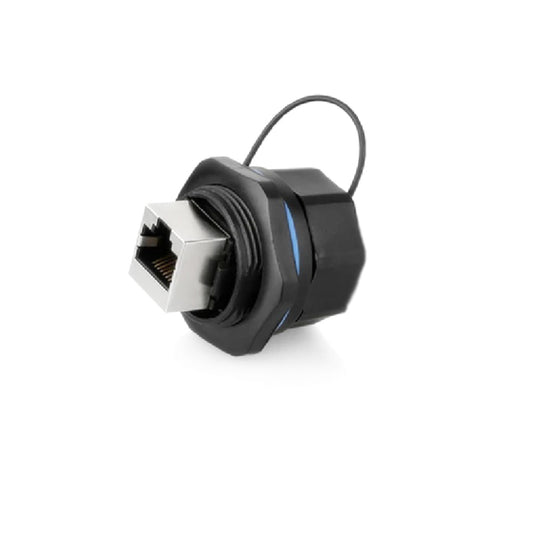 Industrial YT-RJ45 Female Socket Connector Waterproof Panel Mount Ethernet Adapter For Outdoor Networking and Data Transmission - RS6614