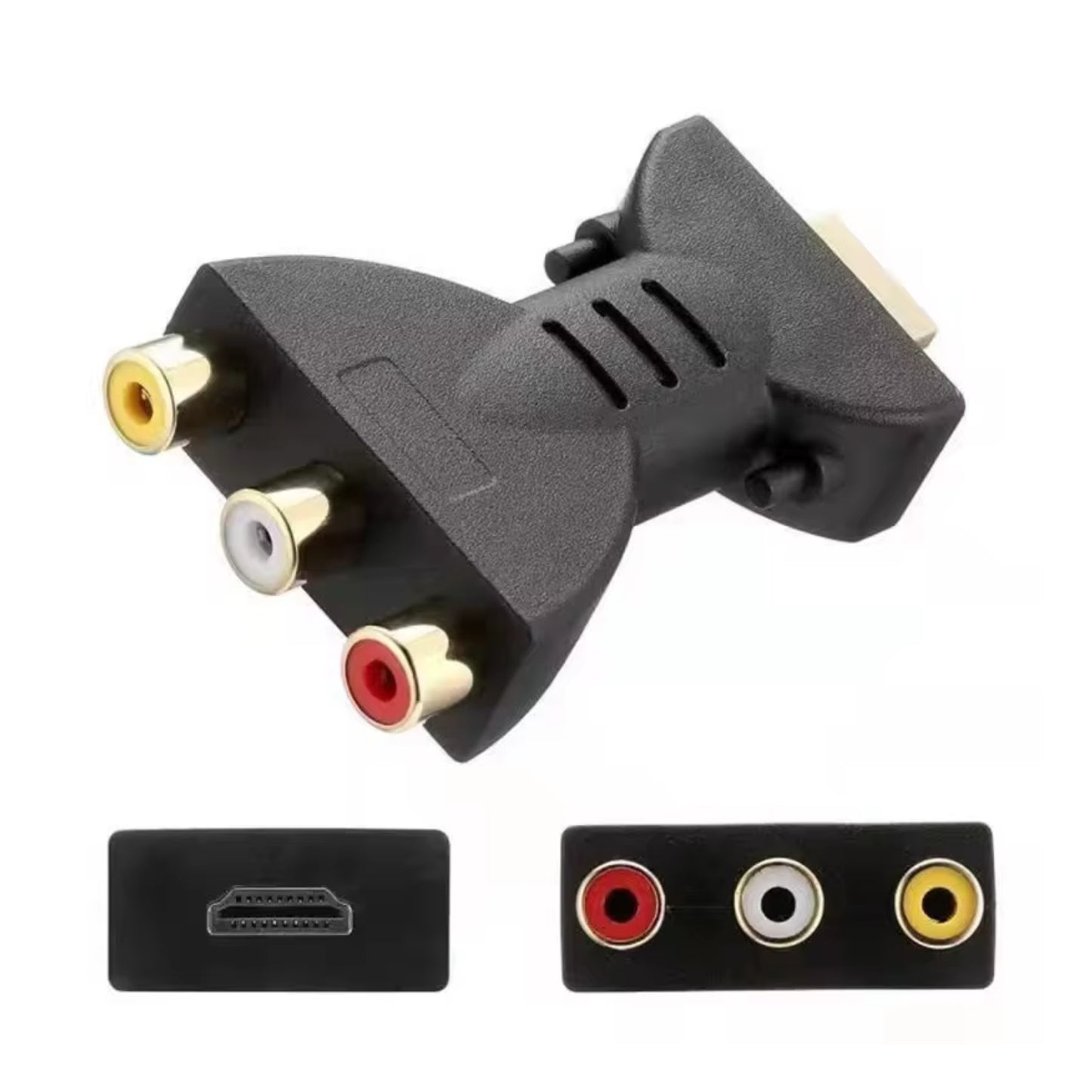 HDMI To 3RCA Converter Digital HDMI Male To Analog 3 RCA Female Converter Adaptor For Optimal Signal Transfer With Portable Beautiful Design - RS6644