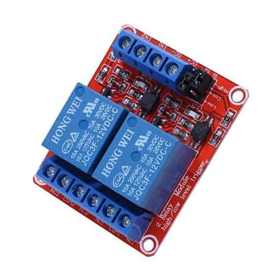 2 Channel Relay Module 12V Relay Module High and Low Level Trigger Relay Module Dual Channel Optocoupler Isolated Relay Module For Automation - RS6703