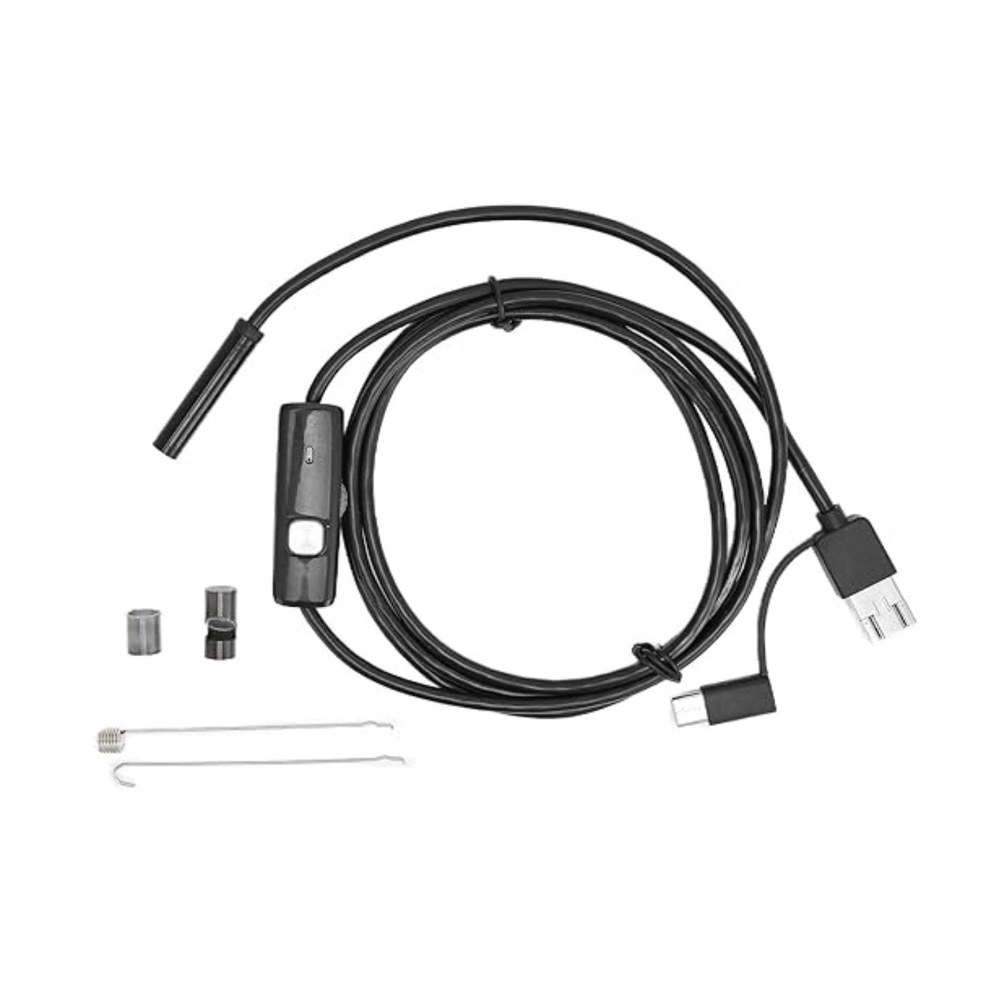 3 in 1 Android 7mm Endoscope Camera USB Inspection Camera 1M Length Endoscope 6 LED Endoscope IP67 Waterproof USB Inspection Camera For Android Mobile Phone Endoscope - RS6912