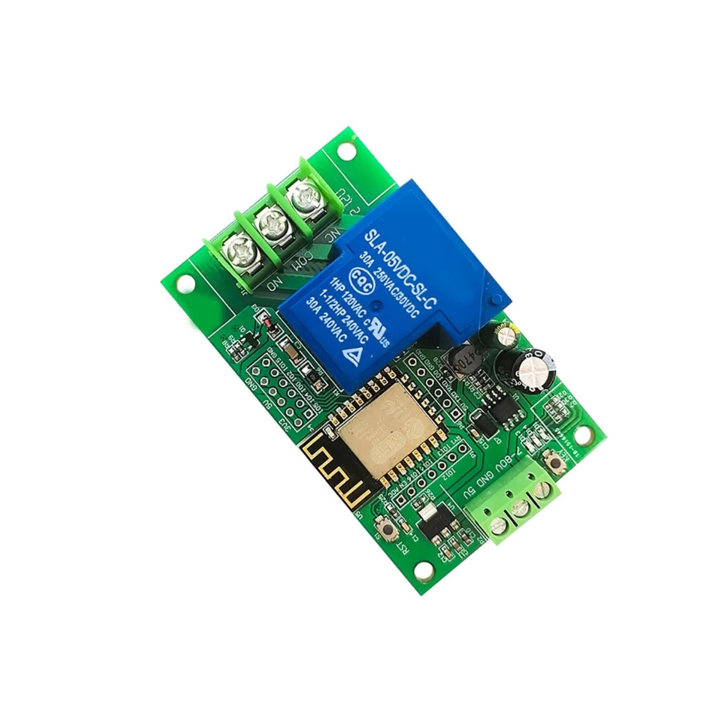 ESP8266 DC7-80V/5V WiFi Relay Module Wireless Remote Control Relay Module Power Supply Single Channel High Power 30A Relay With ESP-12F For Home Automation and Industrial Applications - RS6935