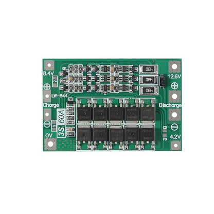 3S 60A Li-ion BMS Board 18650 Battery Charger Protection Circuit 3S 60A BMS For Li-ion Batteries Three-Cell Li-ion Battery Protection Module - Standard Version - RS7005