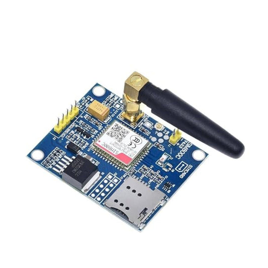 SIM800C Development Board With Bluetooth Quad-Band GSM GPRS Module For IoT SMS Voice Calls Data Transmission Text To Speech DTMF And More Compatible With SIM900A Includes Glue Stick Antenna - RS7012