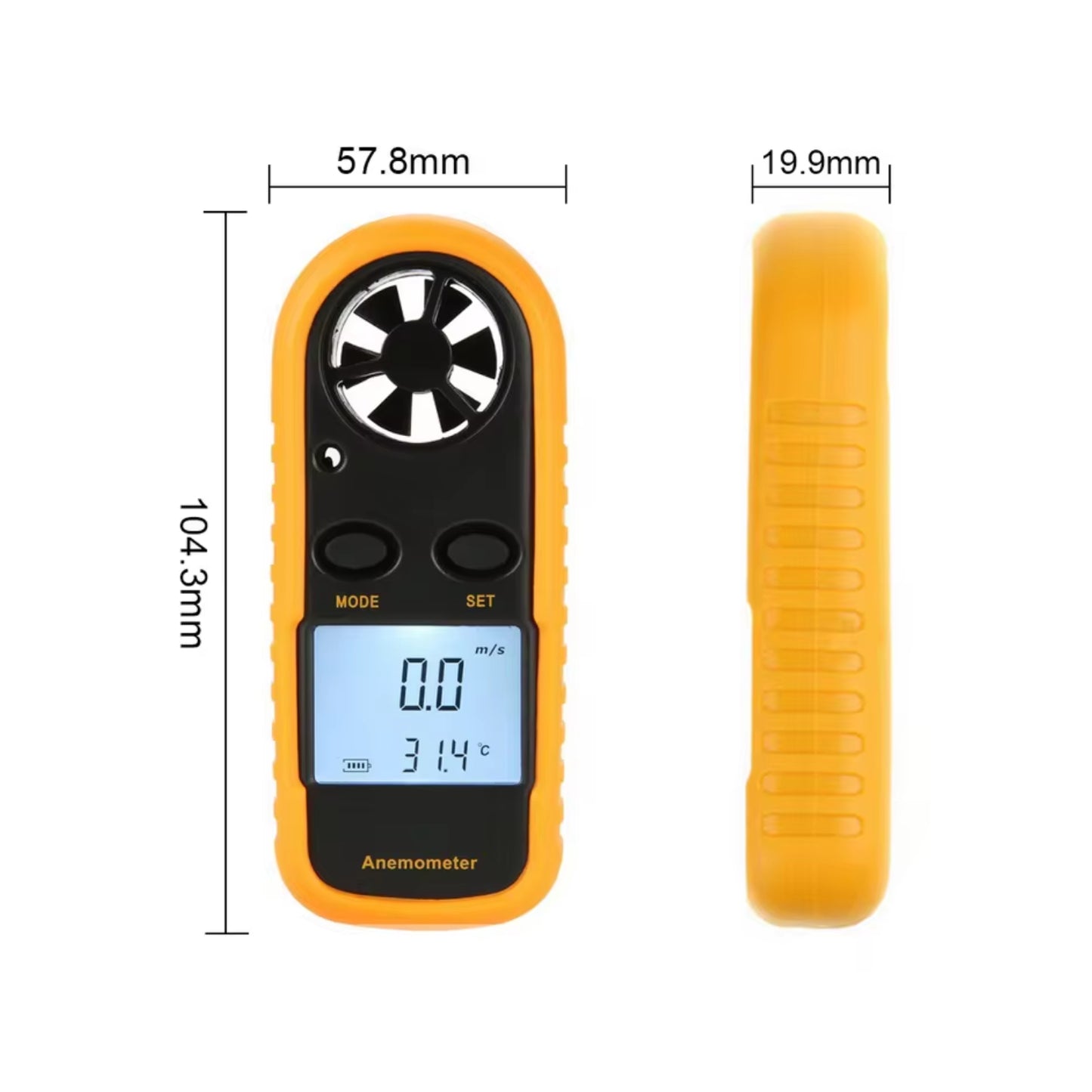 GM816 Portable Anemometer Thermometer 30m Measurement Range Anemometer Portable Wind Speed and Temperature Gauge For Accurate Readings- RS7018