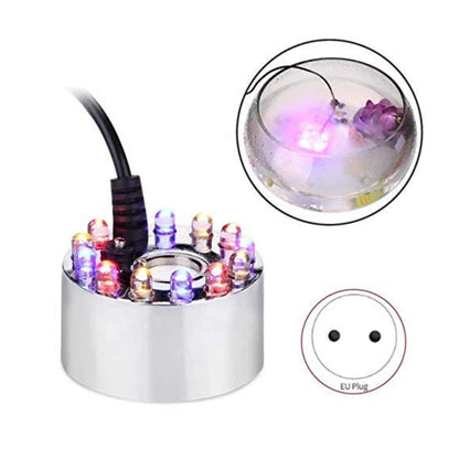 12 LED Mist Maker Colorful LED Mist Maker With 24V Adapter Humidifier Mist Maker Fogger Ultrasonic Mist Maker With 16/20mm Nozzle Perfect For Indoor and Outdoor Use - RS7024