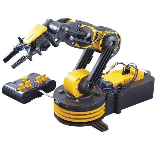 Robotic Arm Edge Robotic Arm Kit 5-Axis Programmable Robot Hands On Learning With programmable Robotic Arm kit For STEM Education - Yellow - RS7073