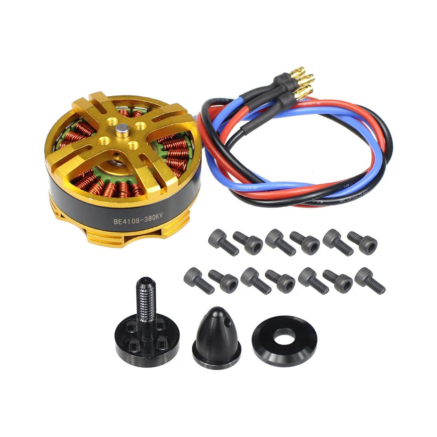 3-6S 380KV 4108 Multi Rotor Brushless Motor Helicopter Drone Disc Brushless Motor 380KV RC Helicopter High-Performance Multi-Rotor Motor for RC Drone FPV - RS7078