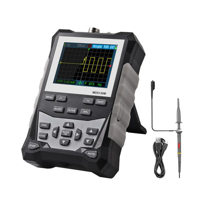 Handheld Oscilloscope Digital Oscilloscope 500MS/s Sampling Rate Portable  Storage Oscilloscope 120MHz  Waveform Bandwidth Oscilloscope 2.4" LCD Display Oscilloscope 2500 Waveform Storage Oscilloscope - RS7086