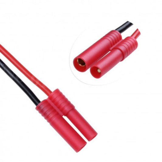 SafeConnect HXT4mm Connector With 14AWG Silicon Wire 10cm (ESC side) - RS4403 - REES52