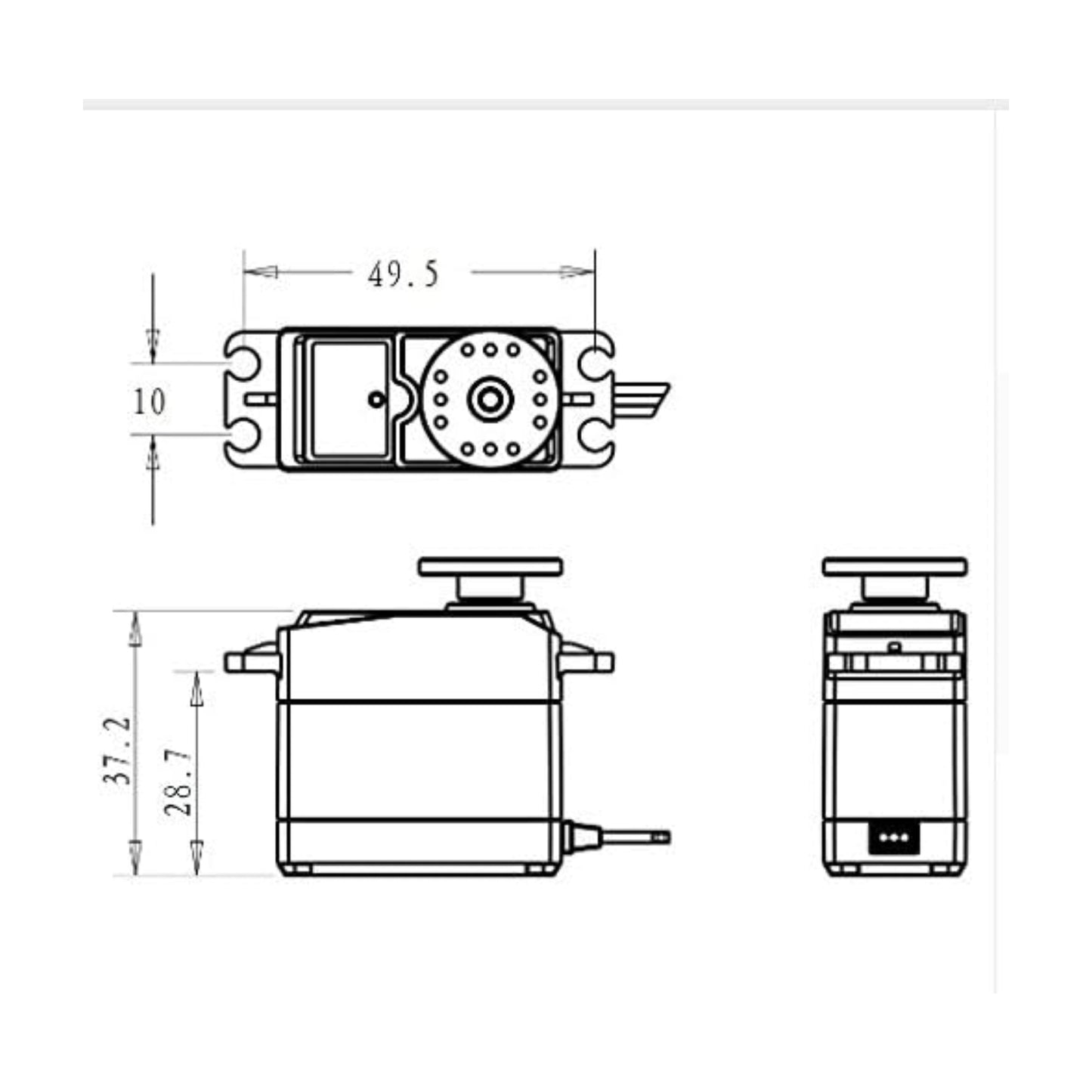 DSServo AS3103PG Servo Motor 360 Degree Continuous Rotation Servo DC Gear Motor Smart Car Robot Analog Servo With 5.5KG Torque For RC Robots, Cars and Advanced Robotics Projects - RS8343