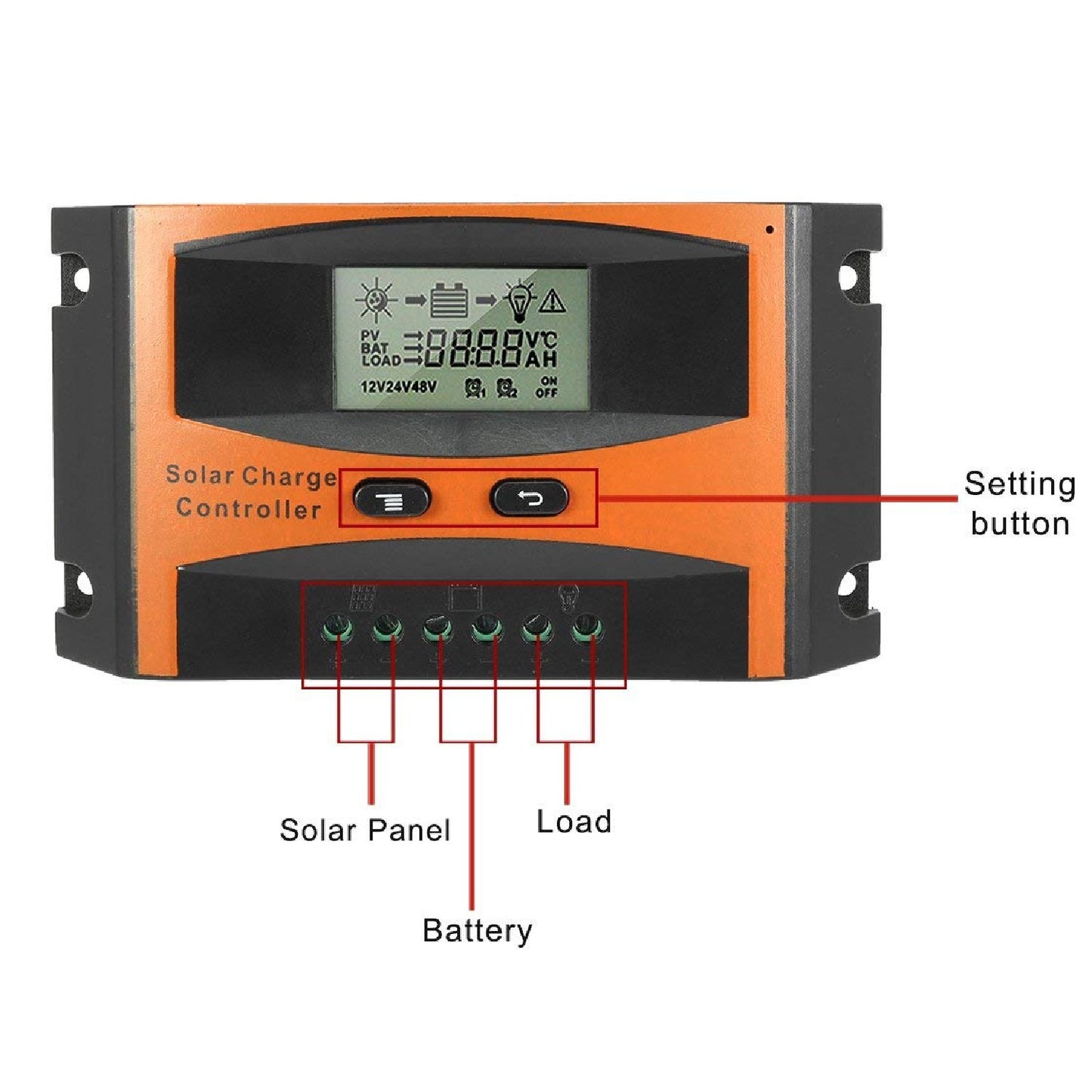 LD2420-20A Solar Controller 12V/24V Charge & Discharge Controller 20A PV Controller Adaptive Solar Controller High-Performance Solar Power Controller - RS5197