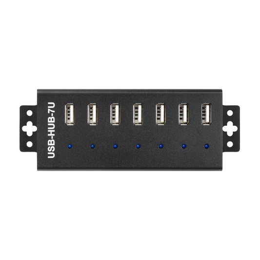 Waveshare 7-Port USB 2.0 Industrial Hub EU 7 x USB High-Speed Data Extension Hub For Industrial & Embedded Applications