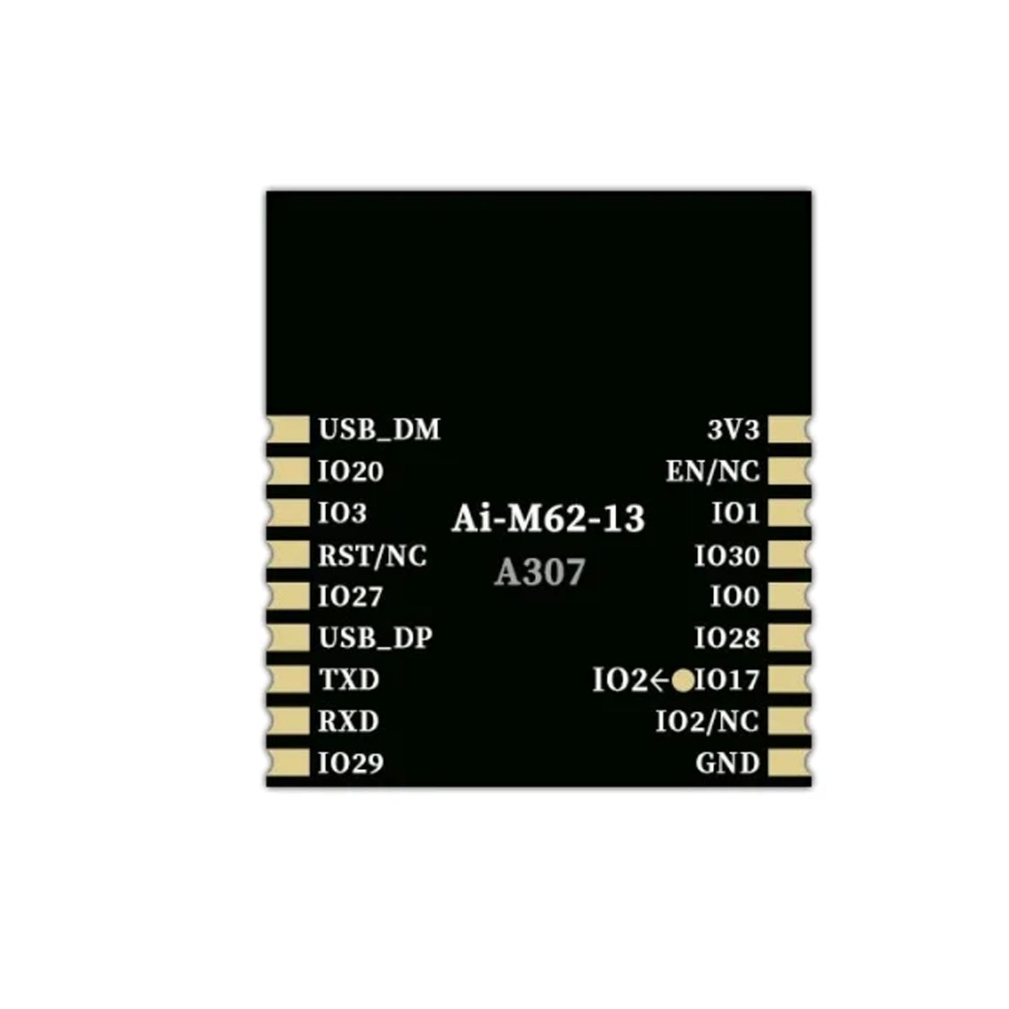 Ai Thinker Ai-M62-13U Wi-Fi6 BLE5.3 Dual-Band Wi-Fi Wi-Fi 6 Module With BLE 5.3 For IoT Applications Embedded Wi-Fi and Bluetooth Module For Smart Devices High-Performance Wireless Communication Module - RS5705