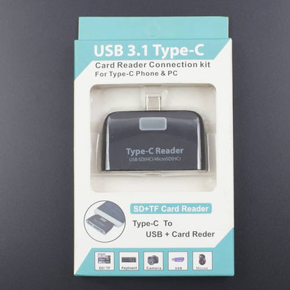 Micro SD + SD + USB 2.0 + Micro USB Port to Micro USB OTG Smart Card Reader Connection KIT with LED Indicator Light-RS2000 - REES52