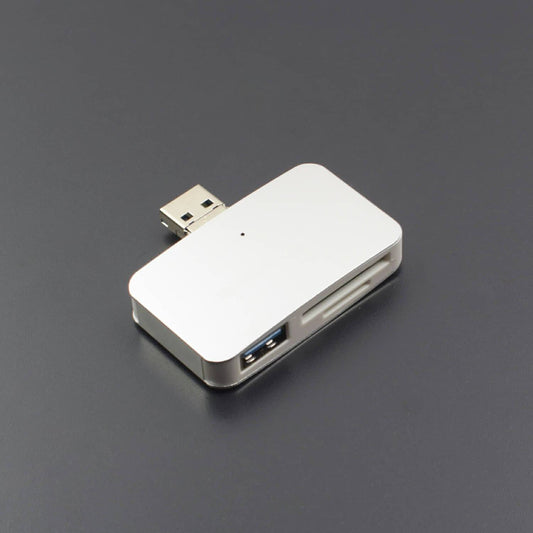 Aluminum Super High Speed USB 3.0/Micro USB Hub Card Reader Combo for SD/TF Card with OTG Function Adapter-RS2001 - REES52