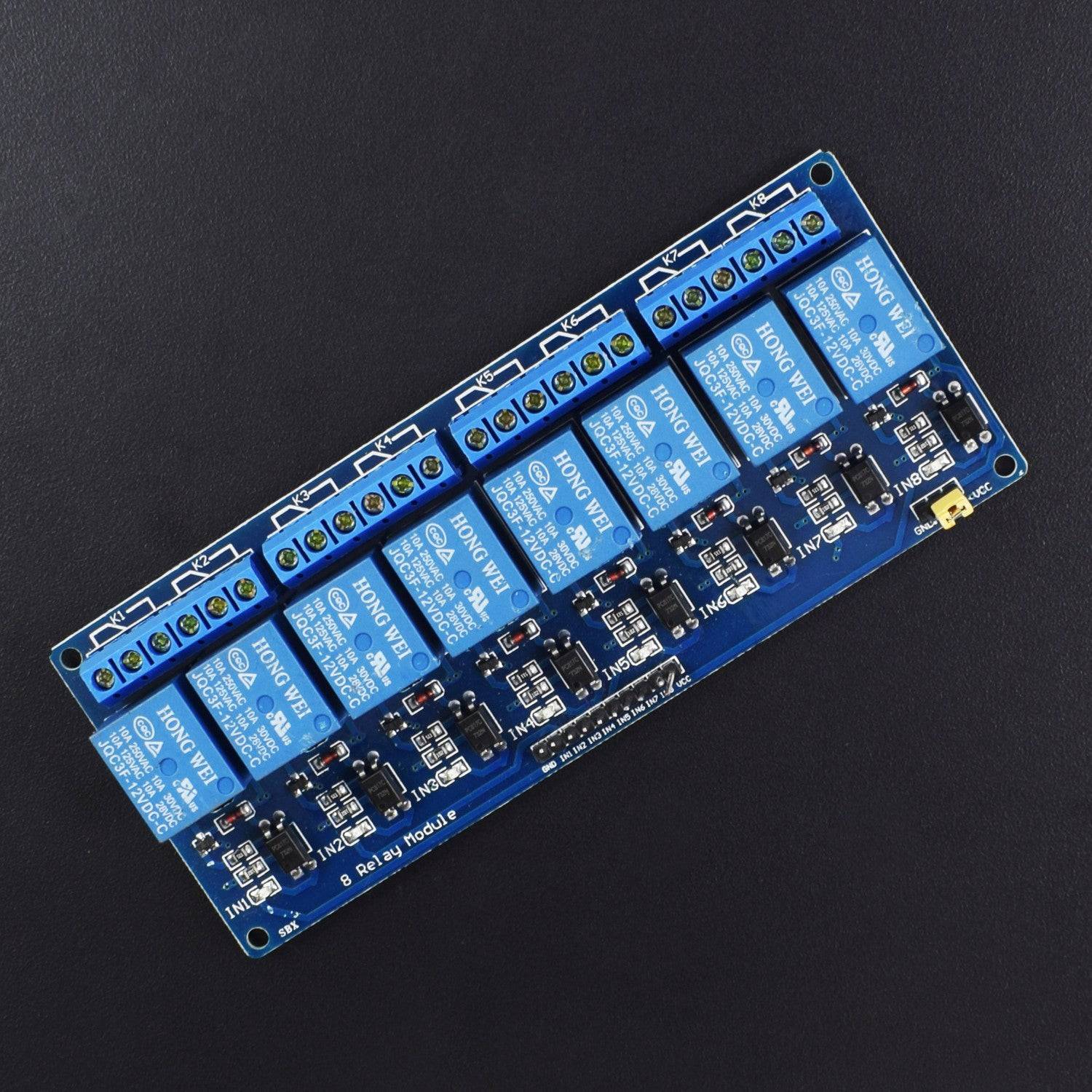 12V  8-Channel Relay Module Control Panel Plc  for Arduino Avr Arduino Raspberry Pi and Other Mcu - NA195 - REES52