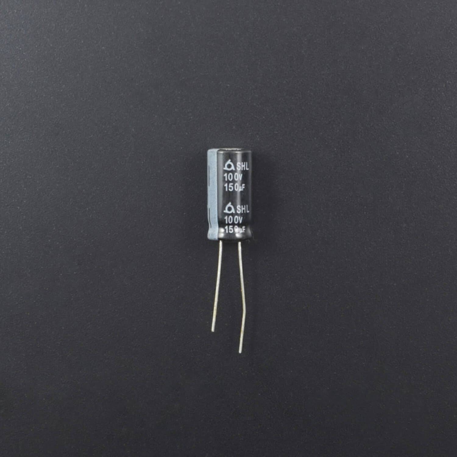 150UF 100V Full Range Of Electrolytic Capacitor - Pack of 5 -RS2020 - REES52