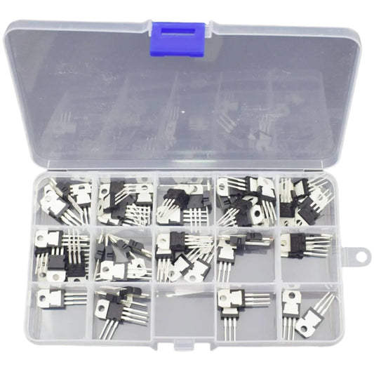 70PCS 14 Values Three Terminal Positive & Negative Voltage Regulator Transistor Kit T0-220 Package - RS1708 - REES52