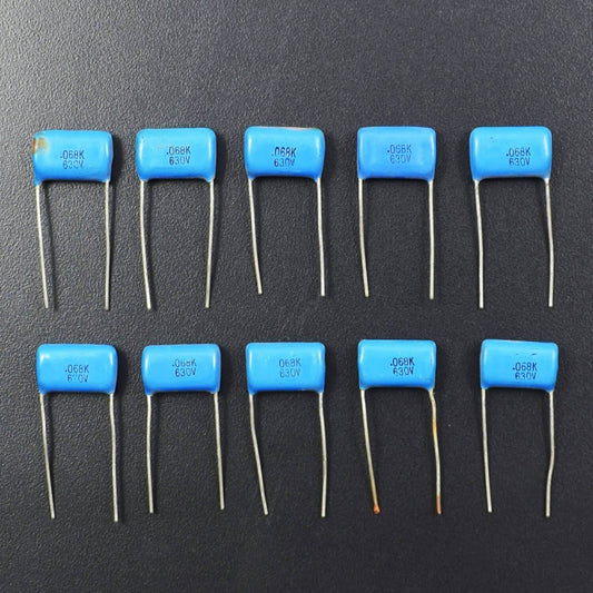 630V .068 µF. Radial Film Capacitor - Pack of 5-RS2127 - REES52