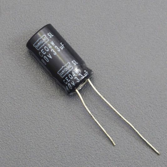 33UF 80V ALUMINUM ELECTROLYTIC RADIAL CAPACITOR- Pack of 5 - RS2016 - REES52