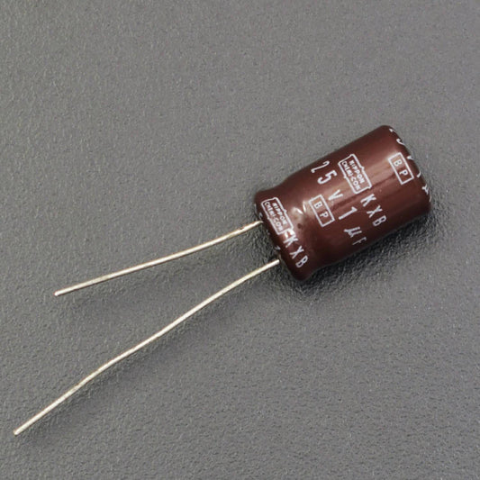 Electrolytic capacitor 1uF, 25V, THT, 5x12mm- Pack of 5 -RS2021 - REES52