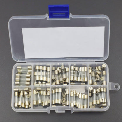 100pcs 5x20mm Fast-Blow Glass Fuses Quick Blow Car Glass Tube Fuses Assorted Kit - RS1785 - REES52