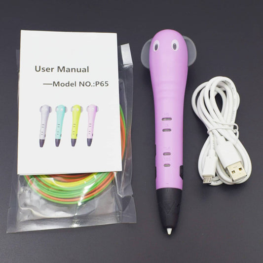 Ganesha 3D Pen for Kids/Adults/Children P65 3D Printing Pen for 3D Drawing Doodling, Arts, Crafts, Model (Pink) - RS1726 - REES52