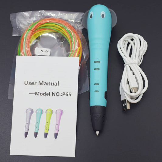 Ganesha 3D Pen For Kids/Adults/Children P65 3D Printing Pen For 3D Drawing Doodling, Arts, Crafts, Model (Blue) - RS1728 - REES52