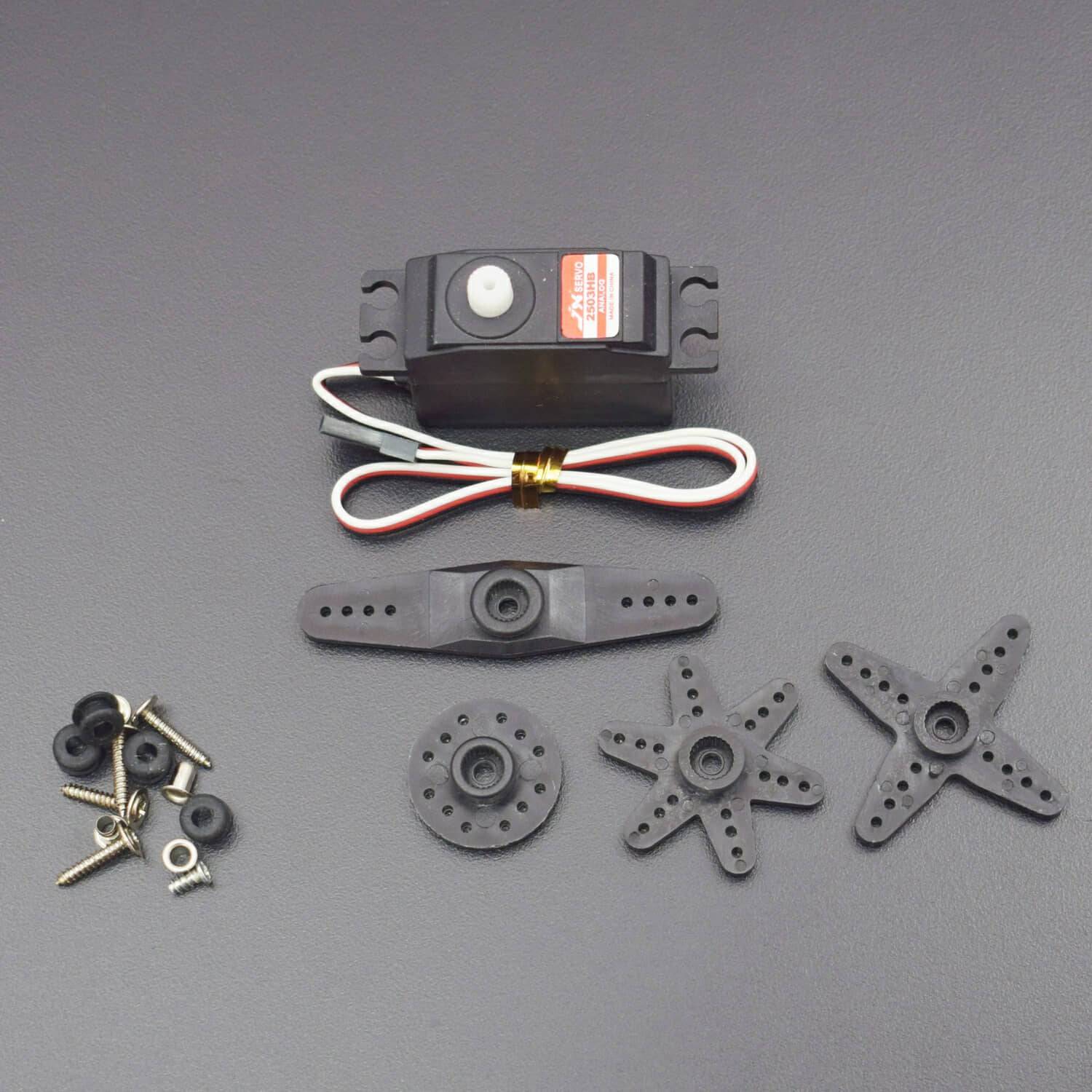 JX PS-2503HB 4.8V-6V High-Voltage 0.10sec/60 3.35kg Analog Plastic Gear Servo  for 1/12 RC Car - RS1331 - REES52