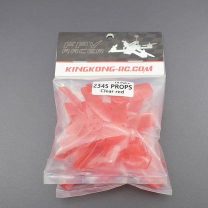 KingKong 2345(58mm) 3-Blade Propellers (10CW,10CCW) For 11 Series Motors-Clear Red - RS1388 - REES52