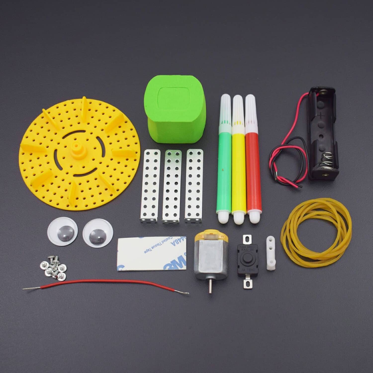 Funny DIY Doodle Robot Technology Small Inventions Educational Toys Kids Toy Kit - RS1479 - REES52