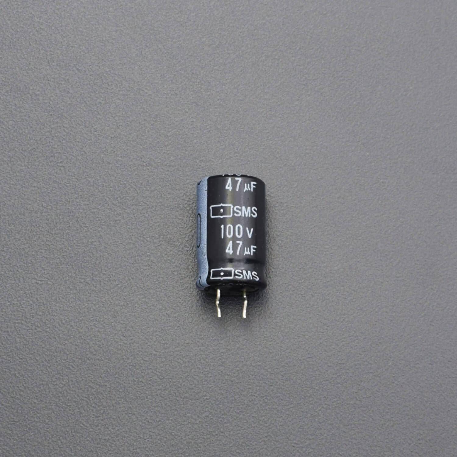 47uF 100V 8 x12mm Polarized Electrolytic Capacitor-Pack Of 5-RS2030 - REES52