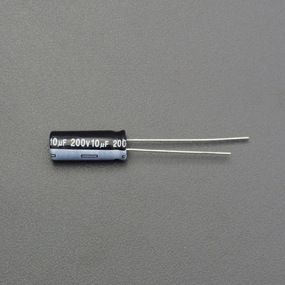 10uF 200V Radial Electrolytic Capacitor-Pack of 5 - RS2029 - REES52