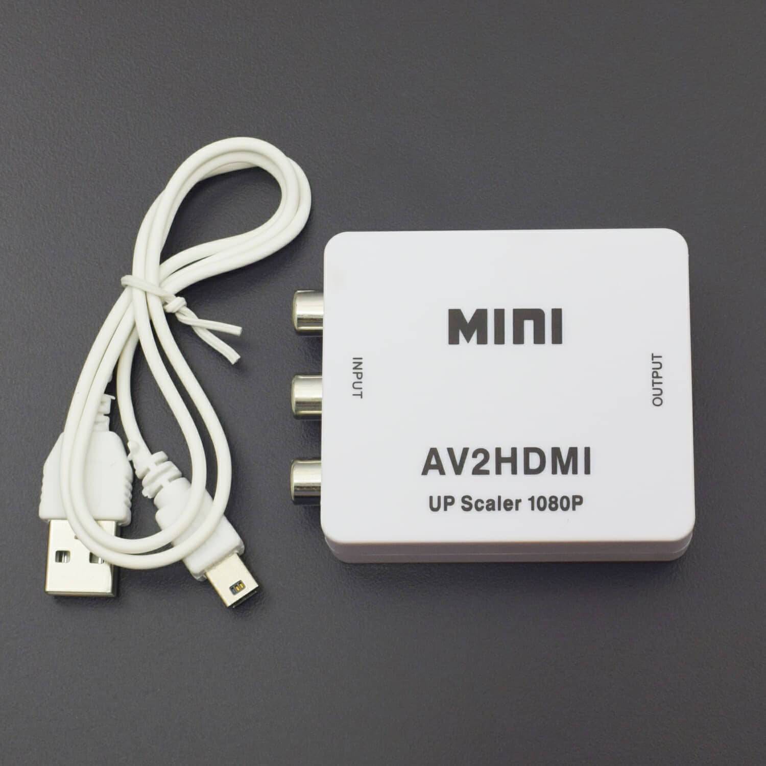 Mini Composite cvbs AV to HDMI Video Converter Adapter HD 720p/1080p UP Scaler AV2HDMI - RS1687 - REES52