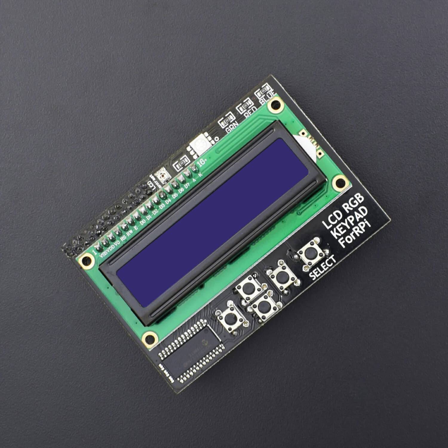 I2C IIC Interface RGB LED Screen LCD 1602 + Keypad for Raspberry Pi - RS1762 - REES52