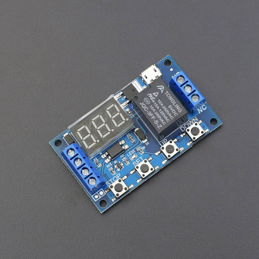 6/30V Digital On/Off Delay External Trigger Automotive Relay Module Board with Digital LED Display - RS1793 - REES52