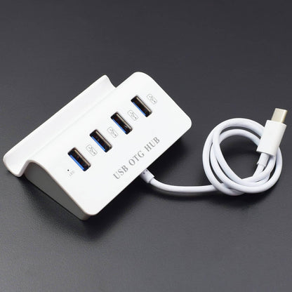 USB 3.1 Type C To 4-Port USB 2.0 OTG HUB Mobile Phone Holder Adapter - RS2151 - REES52