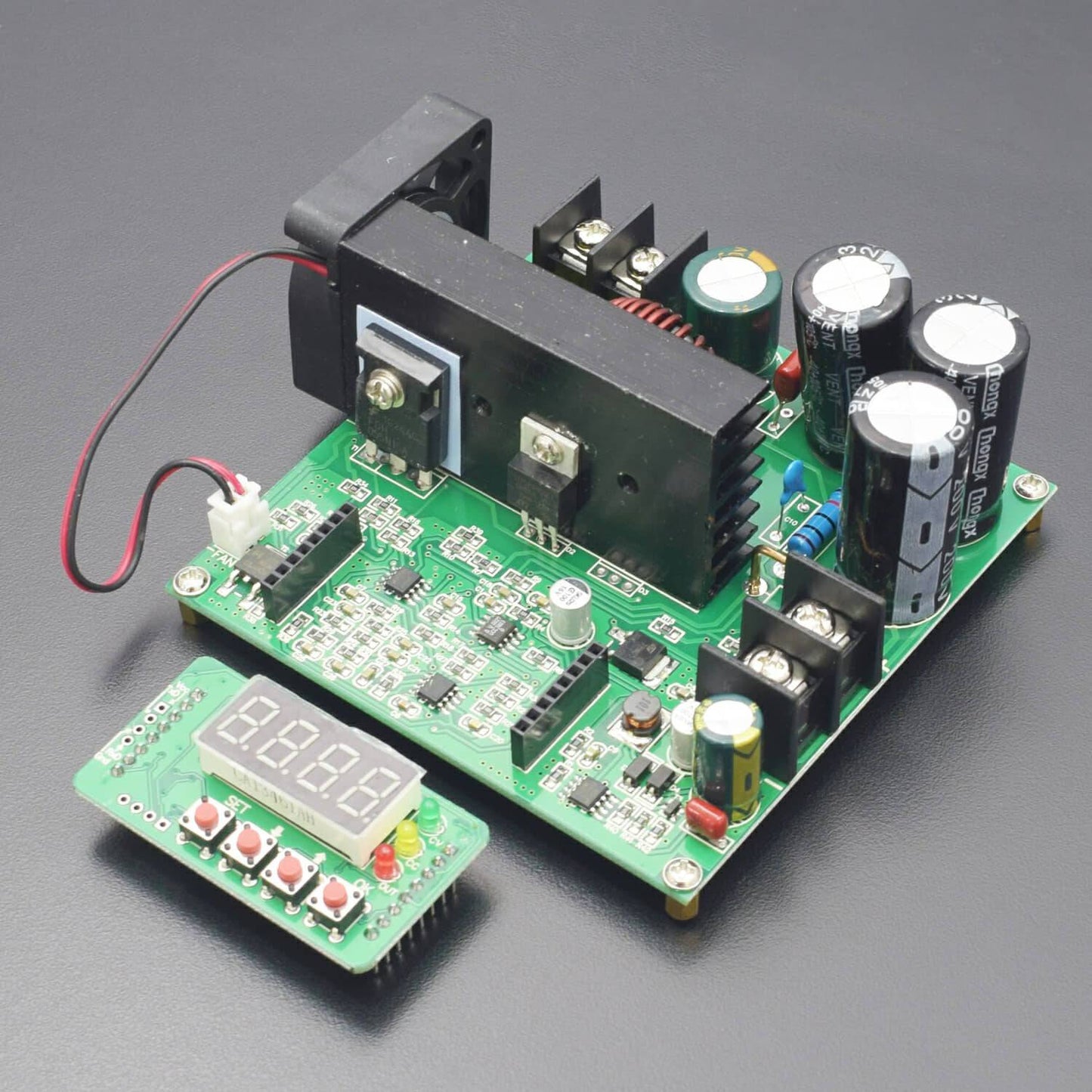 Adjustable 8-60V~10-120V 15A Output 48V 24V 12V Boost Converter Voltage Regulator Step Up Module with Display & Heatsink- RS1855 - REES52