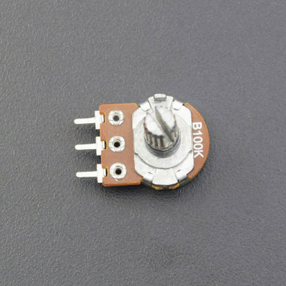 100K Ohm 3 Terminals Rotary Shaft Potentiometer - RS1649 - REES52