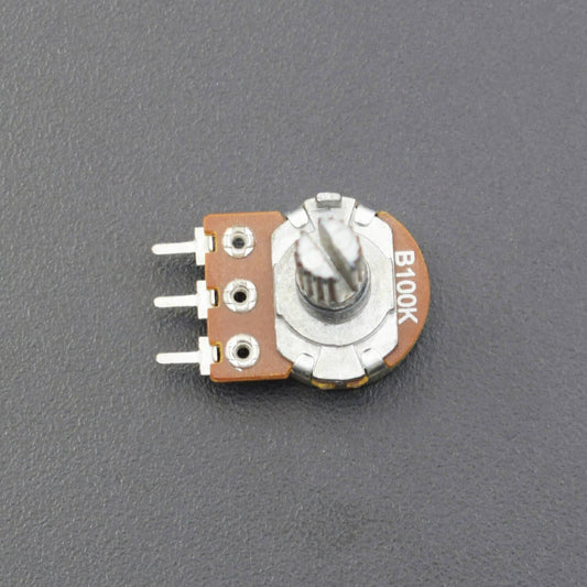 100K Ohm 3 Terminals Rotary Shaft Potentiometer - RS1649 - REES52