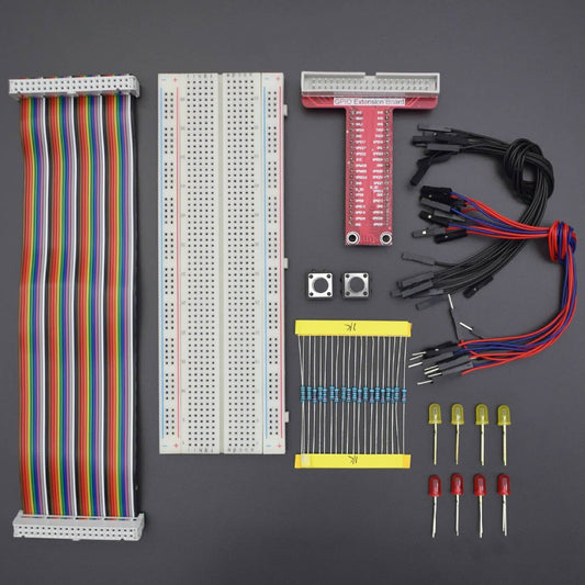 Raspberry PI expansion kit + breadboard + 10K resistance + yellow/red LED For Raspberry Pi starter - RS675 - REES52