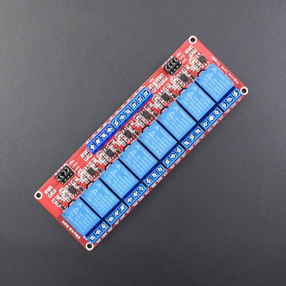 8-Channel Relay Module High Low Level Trigger with Optocoupler Isolation Load DC 24V / AC 250V 10A for PLC Automation -RS2136 - REES52