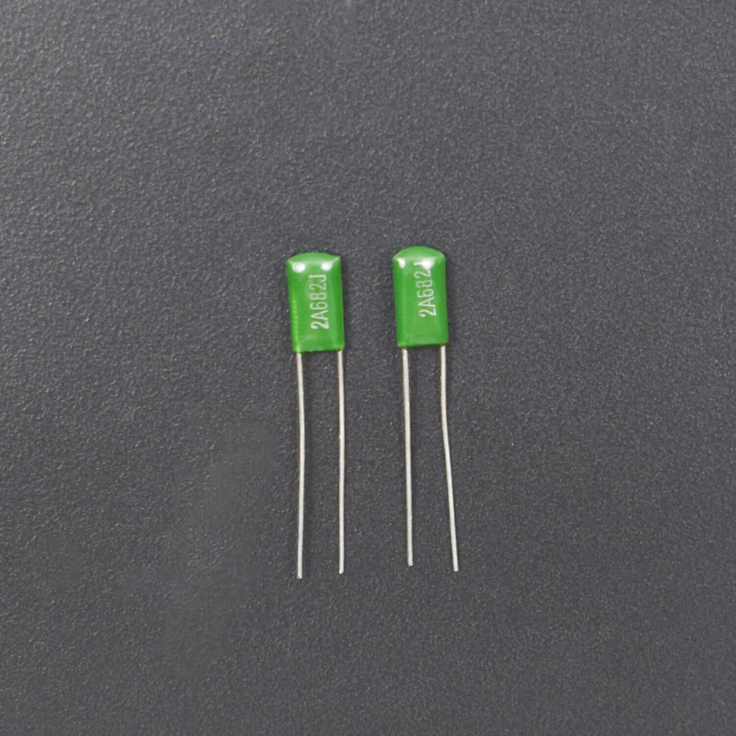 2A682K 6.8nF 100V Mylar Film Capacitor - Pack of 5 - RS2124 - REES52