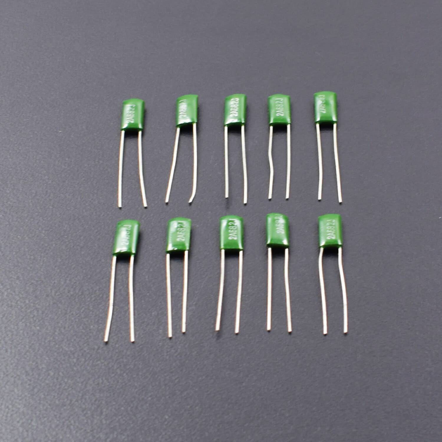 2A682K 6.8nF 100V Mylar Film Capacitor - Pack of 5 - RS2124 - REES52