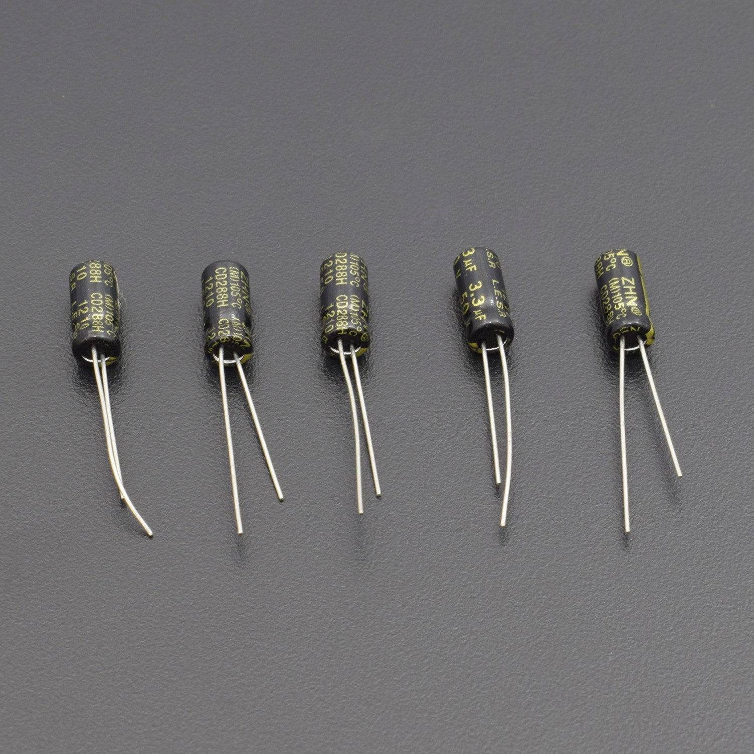 3.3uF 50V DC Aluminium Electrolytic Capacitor (5 pcs )-RS738 - REES52