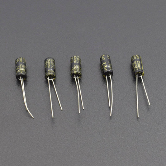 3.3uF 50V DC Aluminium Electrolytic Capacitor (5 pcs )-RS738 - REES52