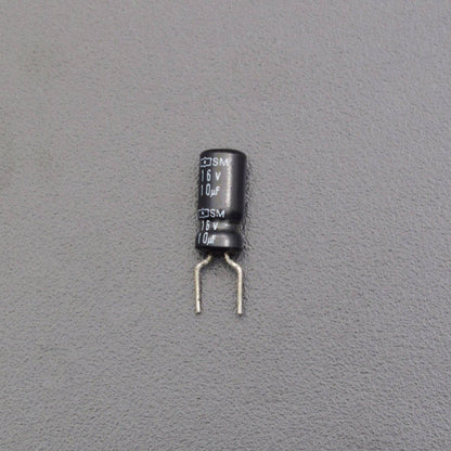 10uF 16V Mini Radial Electrolytic Capacitor - Pack of 5 - RS2102 - REES52