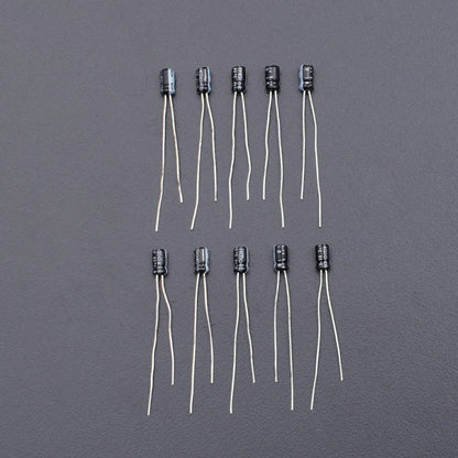 10uF 6.3V Capacitor- Radial Electrolytic Capacitor - Pack of 5 - RS2105 - REES52