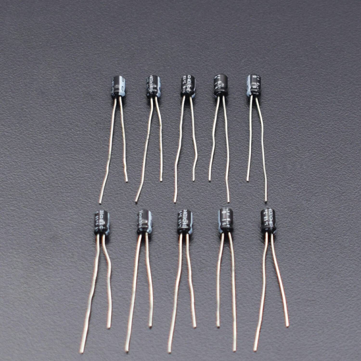 10uF 6.3V Capacitor- Radial Electrolytic Capacitor - Pack of 5 - RS2105 - REES52